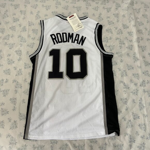 NBA Dennis Rodman White San Antonio Spurs #10 Jersey - Picture 6 of 6